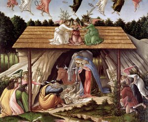 Mistyczna szopka, 1500 (szczegół)